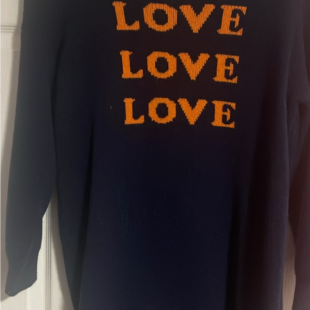 Navy Blue 'Love' Sweater